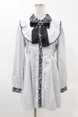 Ank Rouge / ジャガードヨークワンピース M ブルー H-25-05-08-040-CA-OP-NS-ZH
