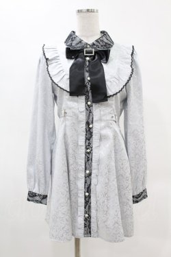 画像1: Ank Rouge / ジャガードヨークワンピース M ブルー H-25-05-08-040-CA-OP-NS-ZH