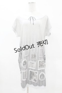 画像1: abilletage / FrameシリーズTシャツワンピース Free White frame H-25-05-08-042-GO-OP-NS-ZH