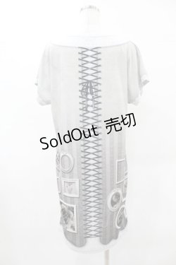 画像2: abilletage / FrameシリーズTシャツワンピース Free White frame H-25-05-08-042-GO-OP-NS-ZH