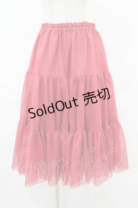 アトリエフク / フリルいっぱいパニエ 62cm丈 Free レッド H-25-05-08-045-EL-SK-NS-ZH