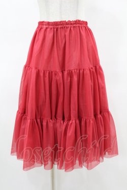 画像1: アトリエフク / フリルいっぱいパニエ 62cm丈 Free レッド H-25-05-08-045-EL-SK-NS-ZH