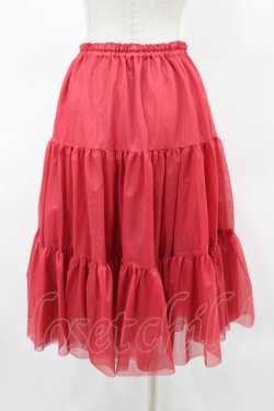 画像2: アトリエフク / フリルいっぱいパニエ 62cm丈 Free レッド H-25-05-08-045-EL-SK-NS-ZH