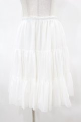 アトリエフク / フリルいっぱいパニエ 54cm丈 Free オフ H-25-05-08-046-EL-SK-NS-ZH