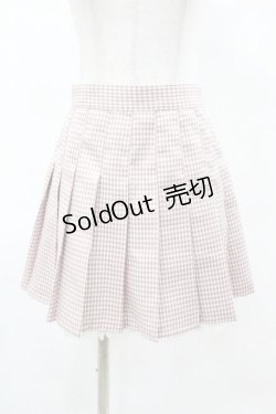 画像1: Ank Rouge / ギンガムプリーツミニスカート M ピンク H-25-05-08-048-CA-SK-NS-ZH