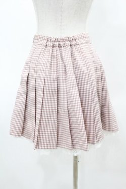 画像2: Ank Rouge / ギンガムプリーツミニスカート M ピンク H-25-05-08-048-CA-SK-NS-ZH