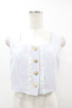画像1: Ank Rouge / ファンシーツイードビスチェ M パープル H-25-05-08-050-CA-TO-NS-ZH
