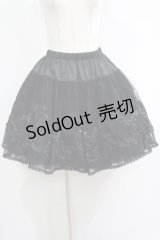 BPN / 刺繍チュールスカート  黒 H-25-05-08-1031-GO-SK-KB-ZH