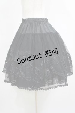 画像2: BPN / 刺繍チュールスカート  黒 H-25-05-08-1031-GO-SK-KB-ZH