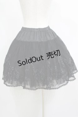 画像3: BPN / 刺繍チュールスカート  黒 H-25-05-08-1031-GO-SK-KB-ZH