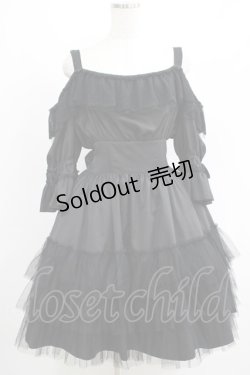 画像1: Sheglit / "Francine"オフショルダーワンピース  黒 H-25-05-08-1003-EL-OP-KB-ZH