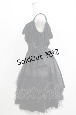 画像2: Sheglit / "Francine"オフショルダーワンピース  黒 H-25-05-08-1003-EL-OP-KB-ZH