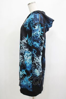 画像2: NieR Clothing / 総柄ZIPパーカー  黒×彼岸花青 H-25-05-08-1036-PU-TO-KB-ZH