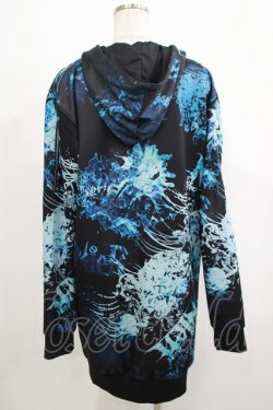 画像3: NieR Clothing / 総柄ZIPパーカー  黒×彼岸花青 H-25-05-08-1036-PU-TO-KB-ZH