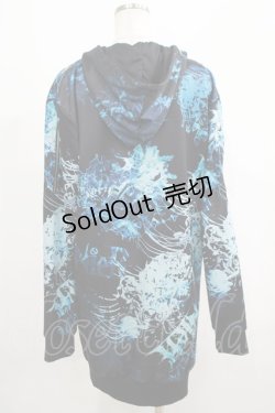 画像3: NieR Clothing / 総柄ZIPパーカー  黒×彼岸花青 H-25-05-08-1036-PU-TO-KB-ZH