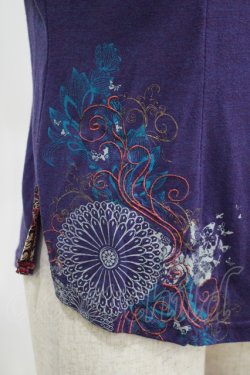 画像4: Ozz oneste / 刺繍チャイナカットソー  紫 H-25-05-08-1038-OO-TO-KB-ZH
