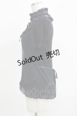 画像2: FRILL / チョーカー風ホルターカットソー  黒 H-25-05-08-1041-HN-TO-KB-ZH
