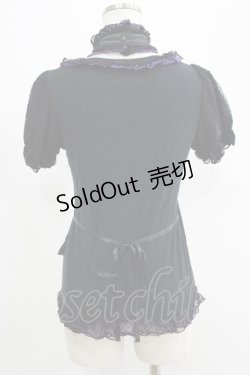 画像3: FRILL / チョーカー風ホルターカットソー  黒 H-25-05-08-1041-HN-TO-KB-ZH