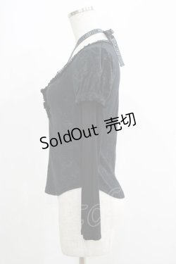 画像2: FRILL / ホルターリボンカットソー  黒 H-25-05-08-1043-HN-TO-KB-ZH
