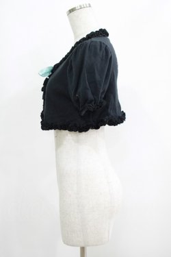 画像2: PUTUMAYO / 刺繍パフスリーブボレロ  黒 H-25-05-08-1045-PT-TO-KB-ZH