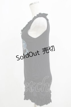 画像2: PEACE NOW / フリルギャザータンク  黒 H-25-05-08-1046-PU-TO-KB-ZH