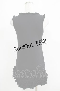 画像3: PEACE NOW / フリルギャザータンク  黒 H-25-05-08-1046-PU-TO-KB-ZH