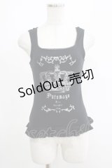PUTUMAYO / 編み上げフリルタンク  黒 H-25-05-08-1047-PT-TO-KB-ZH