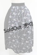 NieR Clothing / サイド切替アシメスカート  黒×和柄九尾 H-25-05-08-1005-PU-SK-KB-ZH