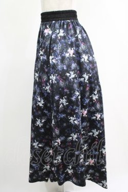 画像2: NieR Clothing / サイド切替アシメスカート  黒×和柄九尾 H-25-05-08-1005-PU-SK-KB-ZH