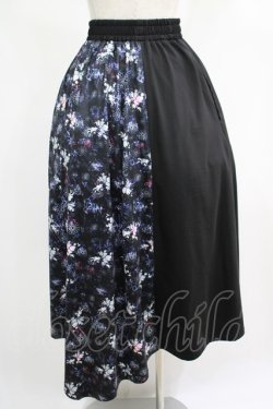 画像3: NieR Clothing / サイド切替アシメスカート  黒×和柄九尾 H-25-05-08-1005-PU-SK-KB-ZH
