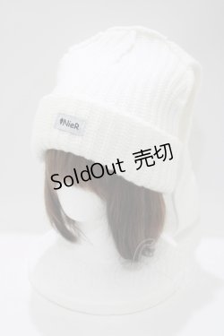 画像1: NieR Clothing / うさ耳ニットキャップ  白 H-25-05-08-1075-PU-AC-KB-ZT104