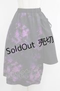 NieR Clothing / レイヤード風切替スカート  黒×紫 H-25-05-08-1007-PU-SK-KB-ZH