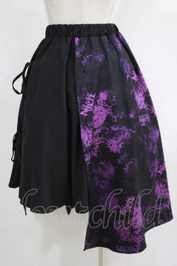 画像3: NieR Clothing / レイヤード風切替スカート  黒×紫 H-25-05-08-1007-PU-SK-KB-ZH
