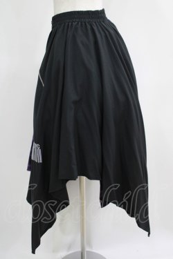 画像2: NieR Clothing / 切替ZIPスカート  黒×紫チェック H-25-05-08-1008-PU-SK-KB-ZH