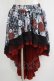 画像1: Qutie Frash / 後ろロングスカート  黒×赤 H-25-05-08-1009-QU-SK-KB-ZH (1)