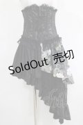 Qutie Frash / アシメオーバーコルセット  黒 H-25-05-08-1011-QU-ZA-KB-ZH