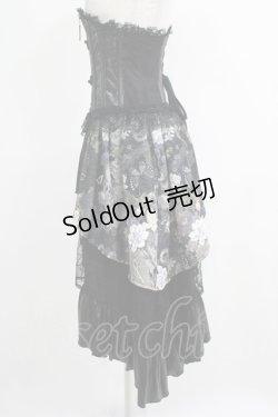 画像2: Qutie Frash / アシメオーバーコルセット  黒 H-25-05-08-1011-QU-ZA-KB-ZH