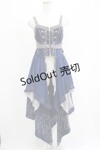 Ozz oneste / 薔薇刺繍ナポレオン2Wayビスチェ  ブルー H-25-05-08-1015-OO-TO-KB-ZH