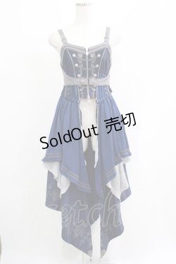 画像1: Ozz oneste / 薔薇刺繍ナポレオン2Wayビスチェ  ブルー H-25-05-08-1015-OO-TO-KB-ZH