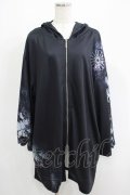 NieR Clothing / プリントZIPパーカー  黒×和柄九尾 H-25-05-08-1017-PU-TO-KB-ZH