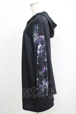 画像2: NieR Clothing / プリントZIPパーカー  黒×和柄九尾 H-25-05-08-1017-PU-TO-KB-ZH