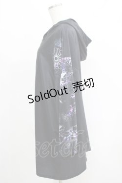 画像2: NieR Clothing / プリントZIPパーカー  黒×和柄九尾 H-25-05-08-1017-PU-TO-KB-ZH