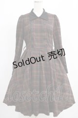 Sheglit / "Cordelia"チェックワンピース  ブラウン H-25-05-08-1002-EL-OP-KB-ZH