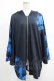 画像1: NieR Clothing / プリントZIPパーカー  黒×彼岸花 H-25-05-08-1018-PU-TO-KB-ZH (1)