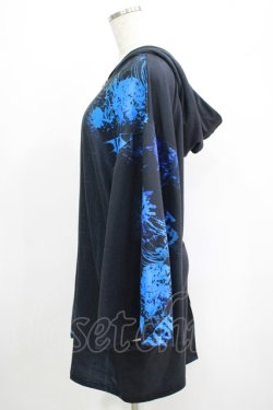 画像2: NieR Clothing / プリントZIPパーカー  黒×彼岸花 H-25-05-08-1018-PU-TO-KB-ZH