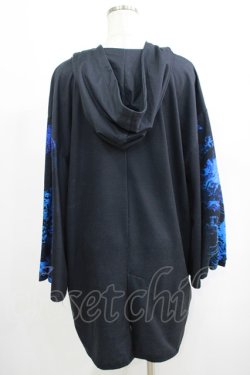 画像3: NieR Clothing / プリントZIPパーカー  黒×彼岸花 H-25-05-08-1018-PU-TO-KB-ZH