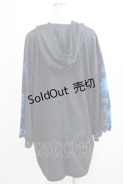 画像3: NieR Clothing / プリントZIPパーカー  黒×彼岸花 H-25-05-08-1018-PU-TO-KB-ZH