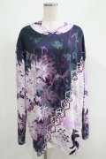 NieR Clothing / プリントプルパーカー  紫 H-25-05-08-1021-PU-TO-KB-ZH