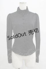 Sheglit / スタンドカラーリボンジャボブラウス  ブラック H-25-05-08-1023-EL-BL-KB-ZH