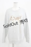 merry jenny / vintage like dogニット  アイスブルー H-25-05-08-1024-LO-TO-KB-ZH